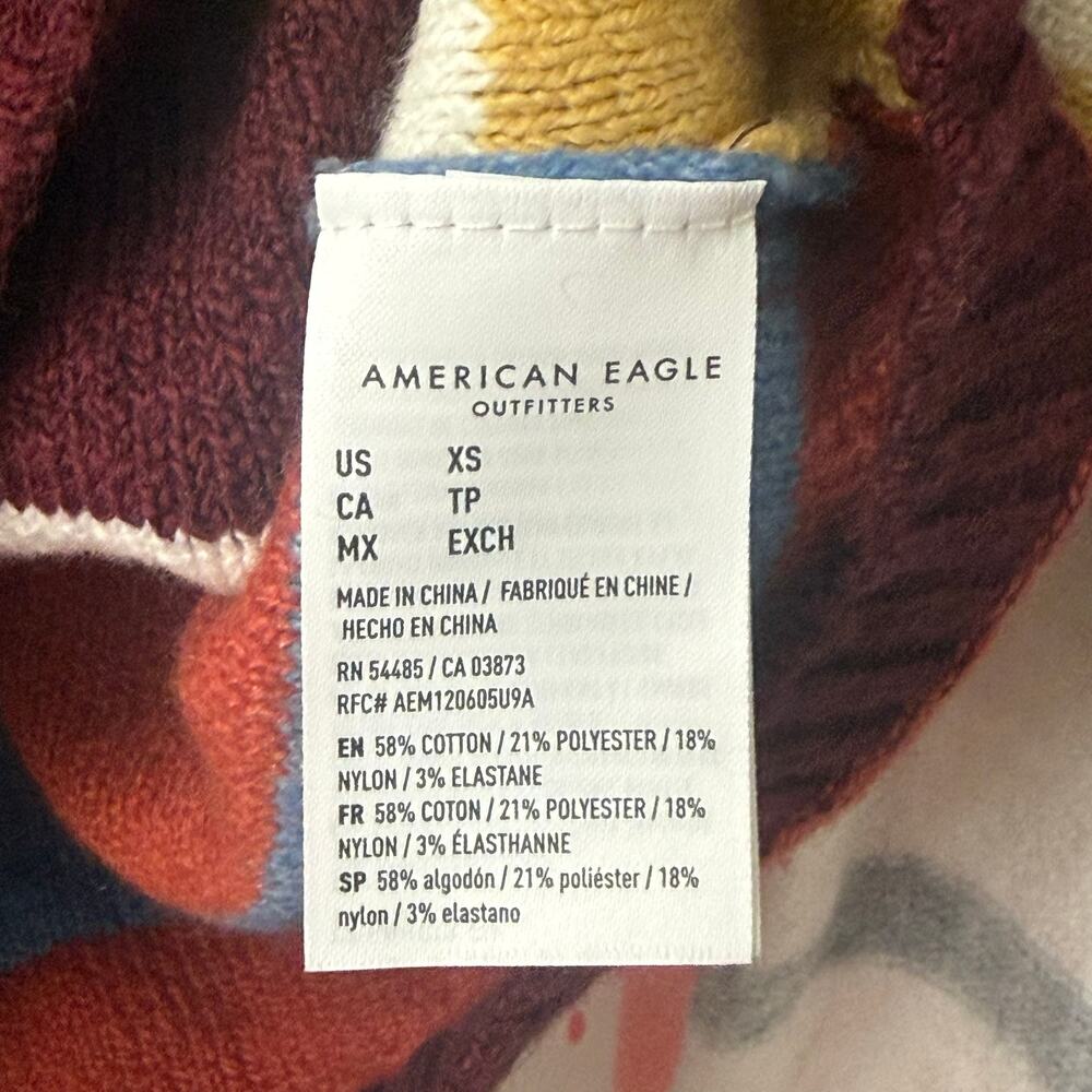 American Eagle Patchwork Crew Neck Sweater Size X… - image 10